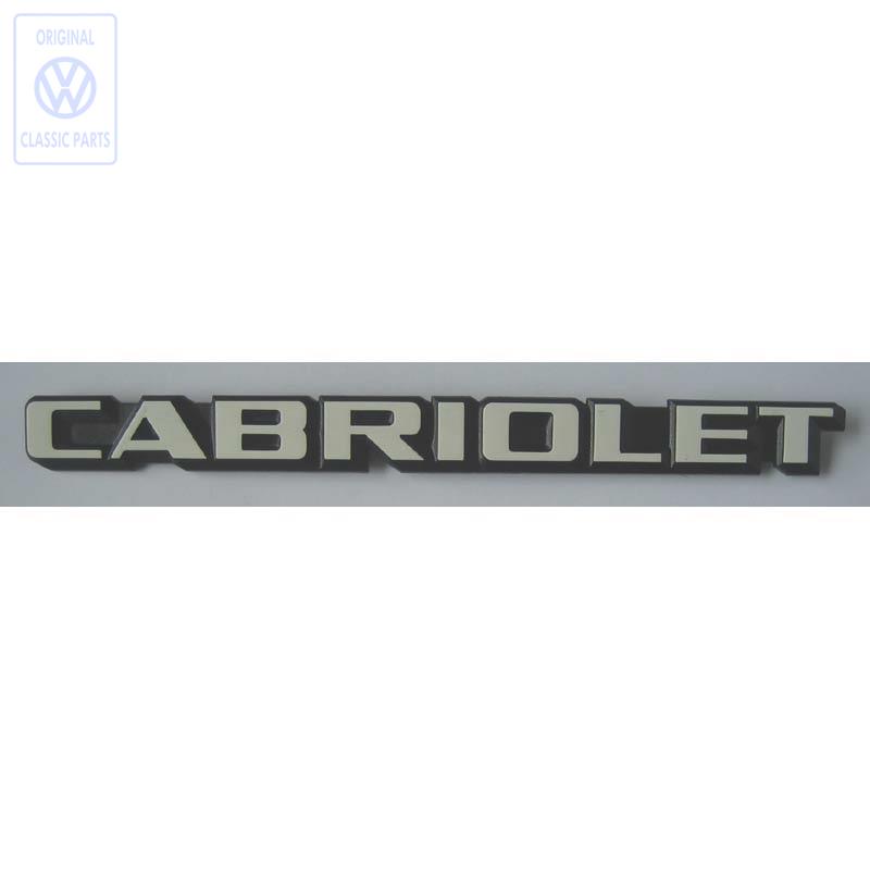 Schriftzug für Golf 1 Cabriolet