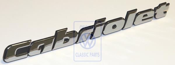 Schriftzug für Golf 3 Cabriolet