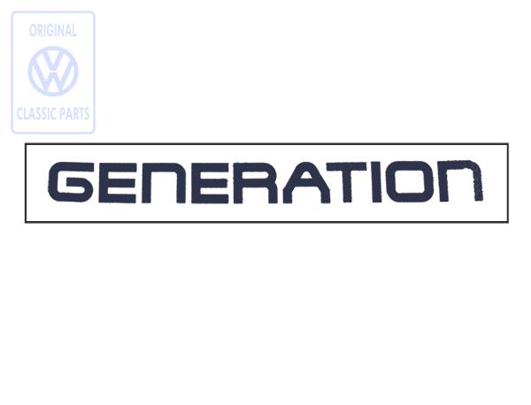 Folienschriftzug Generation für Bus T4