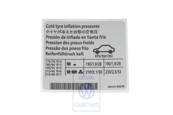 Kennschild für Polo 5