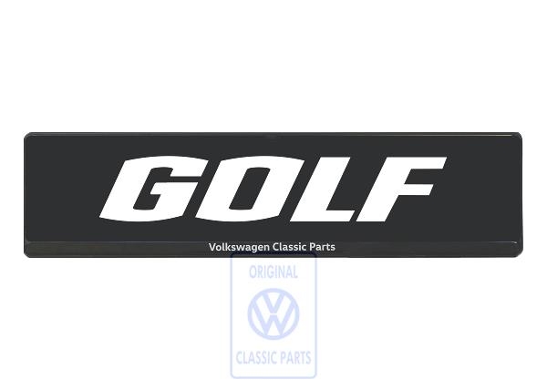 Kennzeichenschild VW Golf