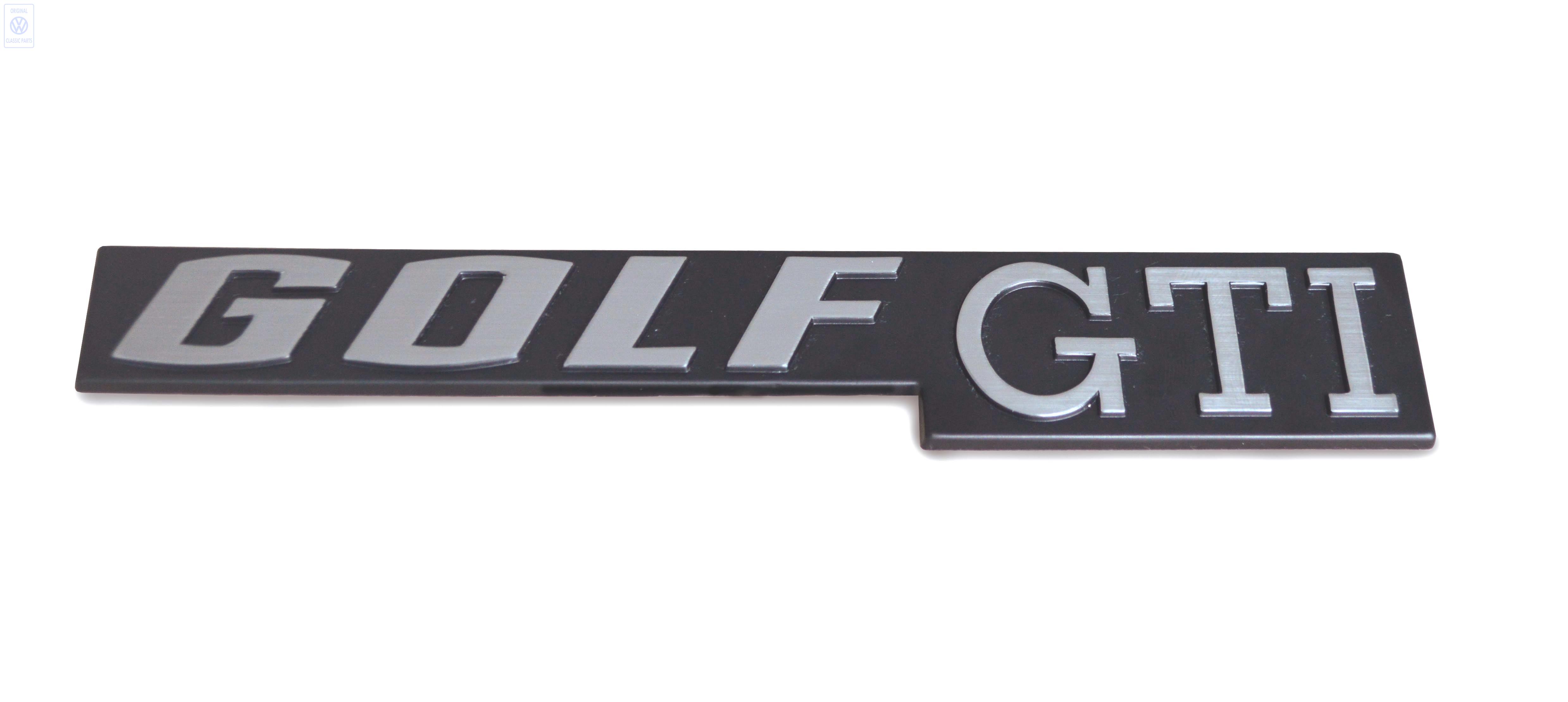 Schriftzug GOLF GTI hinten für Golf 1