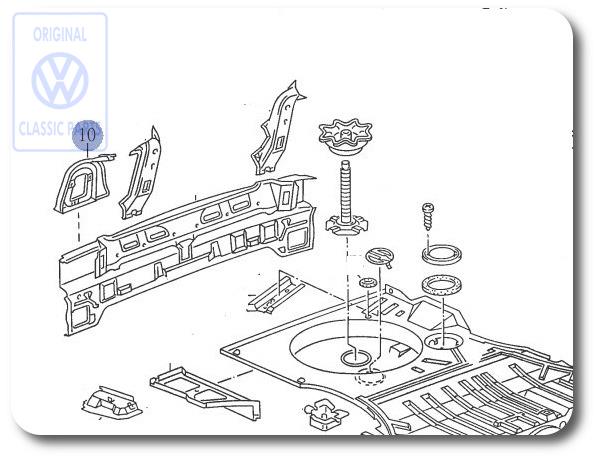 Aufnahme für Schlussleuchte rechts Original Corrado