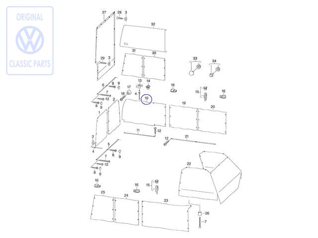 Gardine für T4 Camper