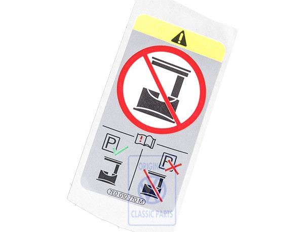 Hinweisschild für VW T5