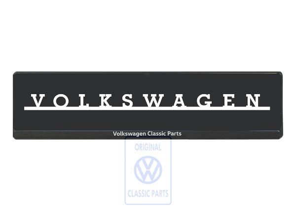 Kennzeichenschild Volkswagen