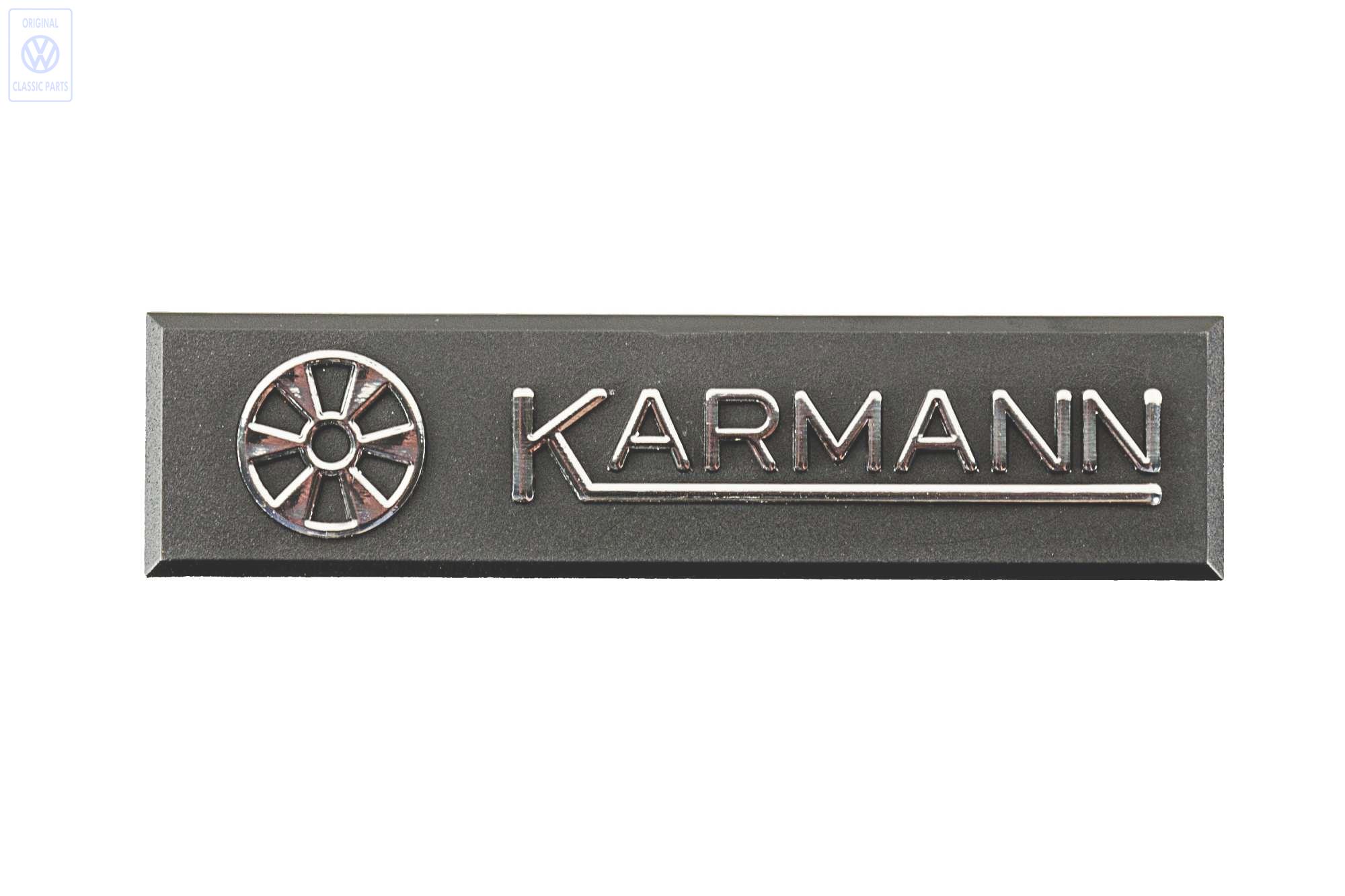 Schriftzug Karmann für das Golf 1 Cabrio