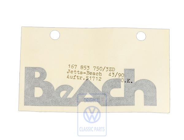 Schriftzug für Jetta 2