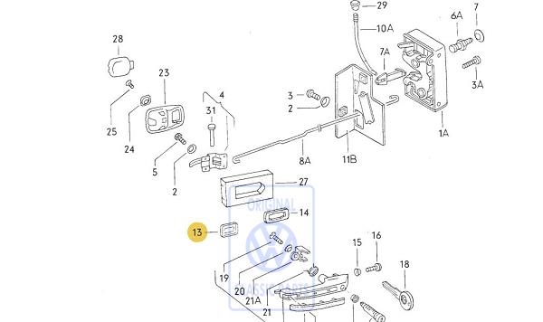 Unterlage für VW Golf 1
