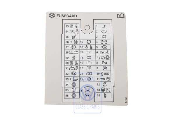 Kennschild für T5