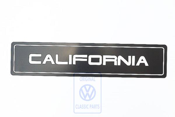 Kennzeichenschild California