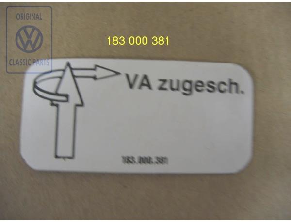 Hinweis-Aufkleber Iltis