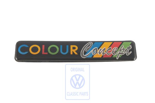 Schriftzug Colour Concept geeignet für Golf 3