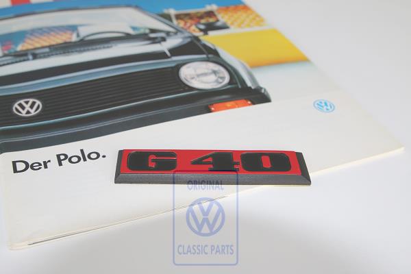Heckschriftzug für Polo G40
