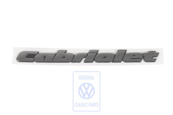 Schriftzug für Golf 3 Cabriolet