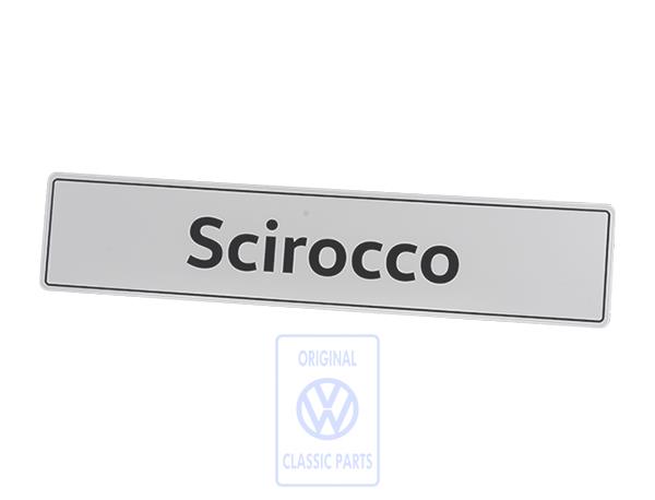 KFZ Kennzeichenschild Scirocco