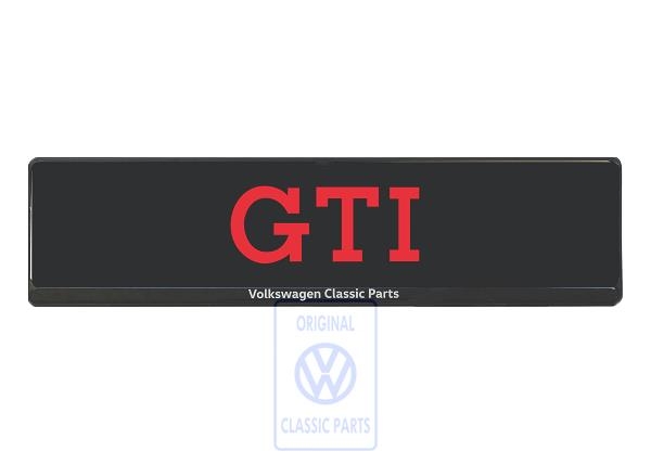GTI Kennzeichenschild
