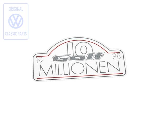 Folienschriftzug 10 Millionen