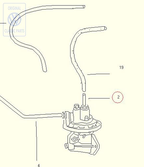 Kraftstoffrohr Käfer 30 PS