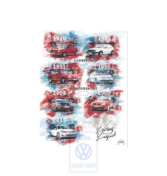 Kunstdruck 40 Jahre GTI