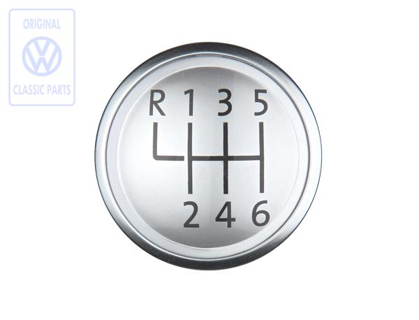 Plakette für den Schaltknauf des Polo 5 (6R)
