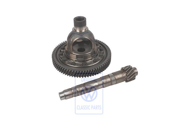 Final drive gear set with differential housing Transporter<br/>T4 Syncro