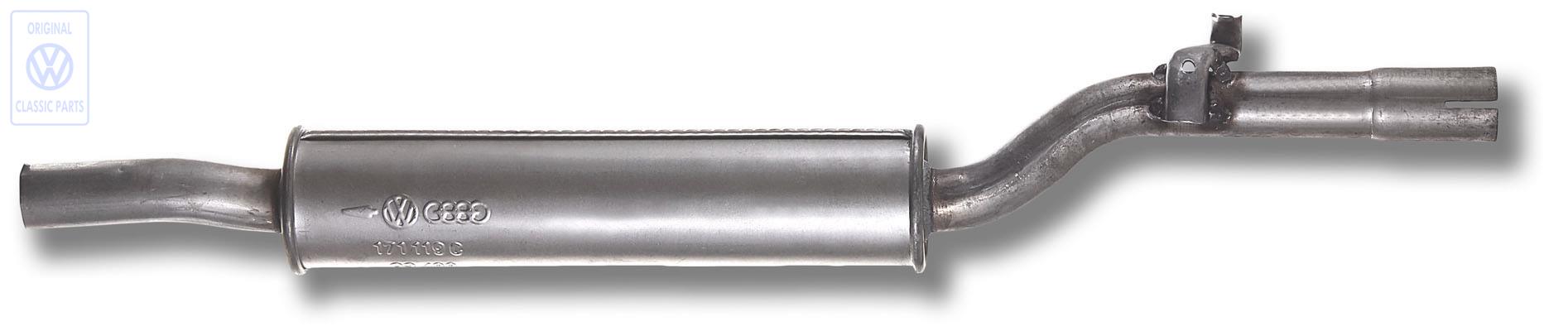 exhaust silencer, front