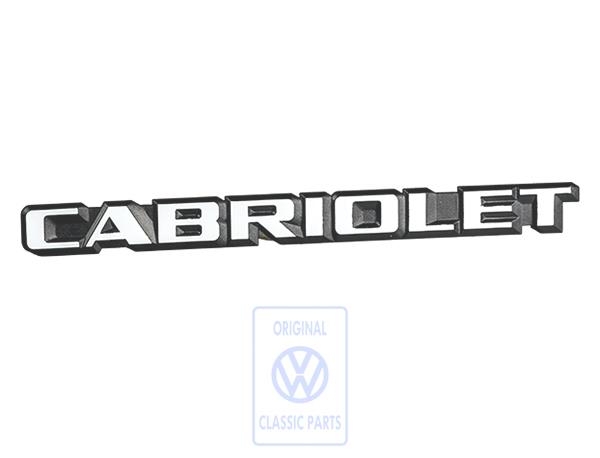 Emblem for VW Golf Mk1 Convertible