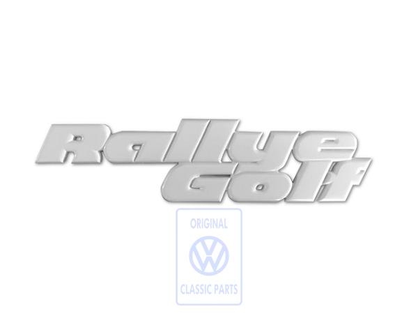 Rear emblem 'RALLYE GOLF'