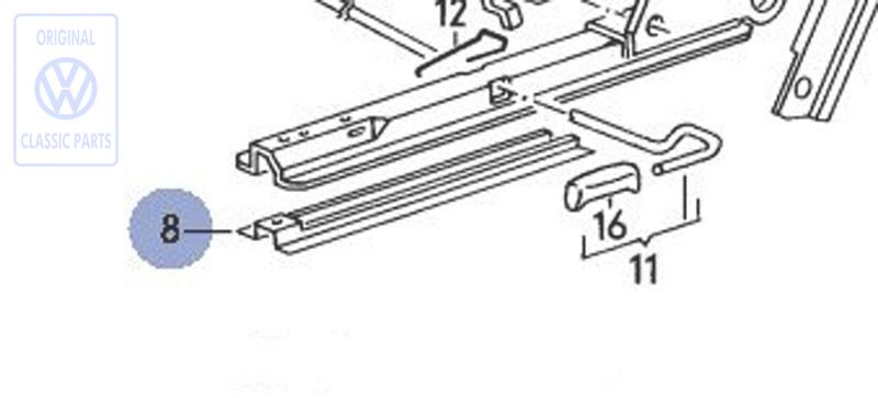Glide piece for VW T3, LT Mk1