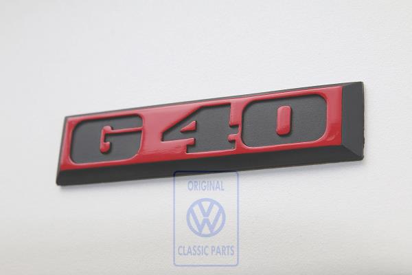 Rear emblem for Polo G40