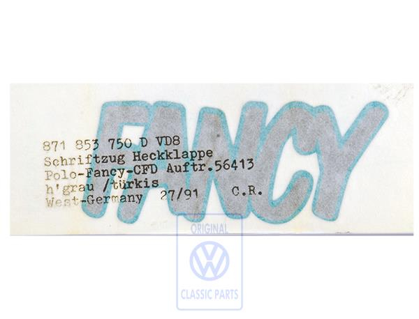 Foil inscription FANCY