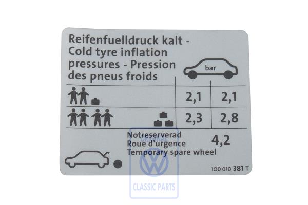 Sticker for VW Eos