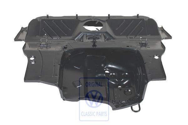 Rear floor with hinge carrier for VW Lupo