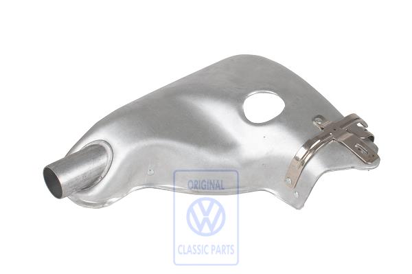 Warm air deflector plate for VW Lupo