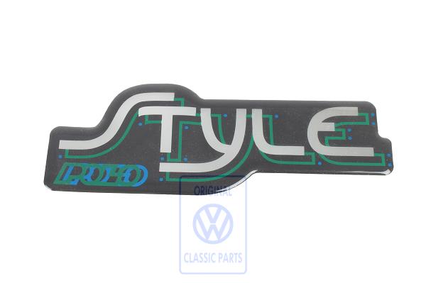 Film lettering for VW Polo Mk2