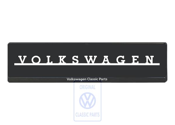 Volkswagen license plate