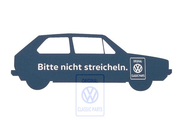 vehicle sticker Golf 1 (to be applied from the outside)