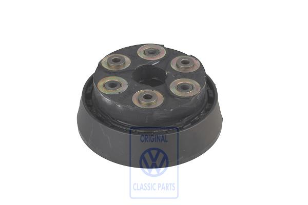 Flexible coupling damper weight propshaft