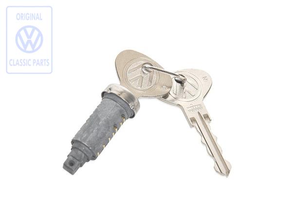 Lock cylinder with key for VW T3