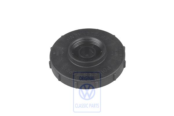 Oil container lid for VW T3