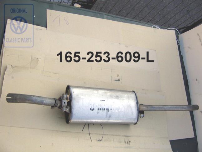 exhaust silencer, rear