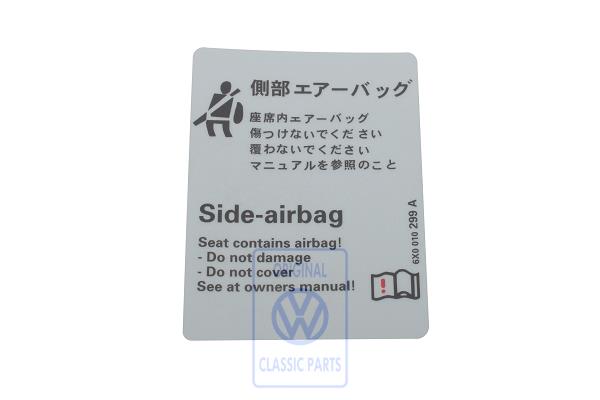 Information sticker for VW Lupo