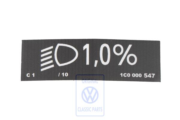 Sticker for VW New Beetle