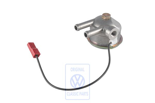 cover with spring and heater element