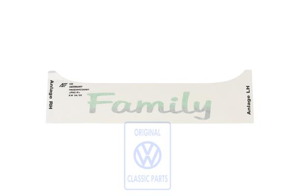 Foil lettering for VW Sharan