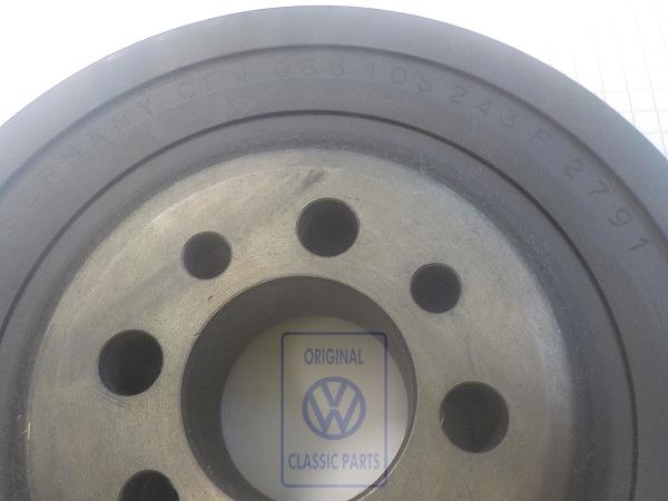 V-belt pulley for industrial engine