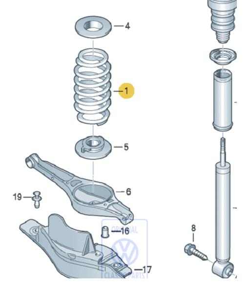 Coil spring for VW Touran