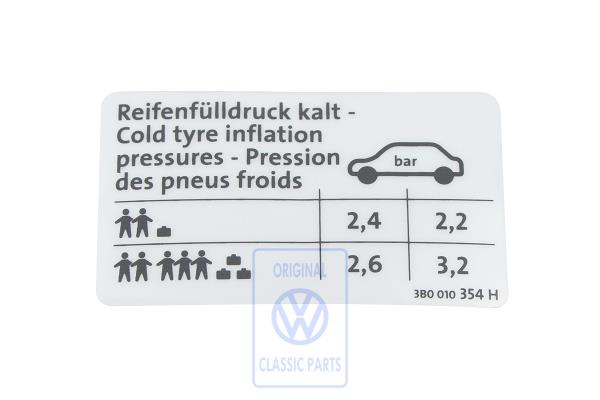 Sticker for VW Passat B5GP