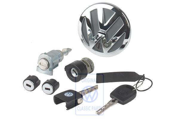 Set of locking cylinders for VW Polo 9N